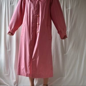 Vintage woman’s 14 long pink trench coat